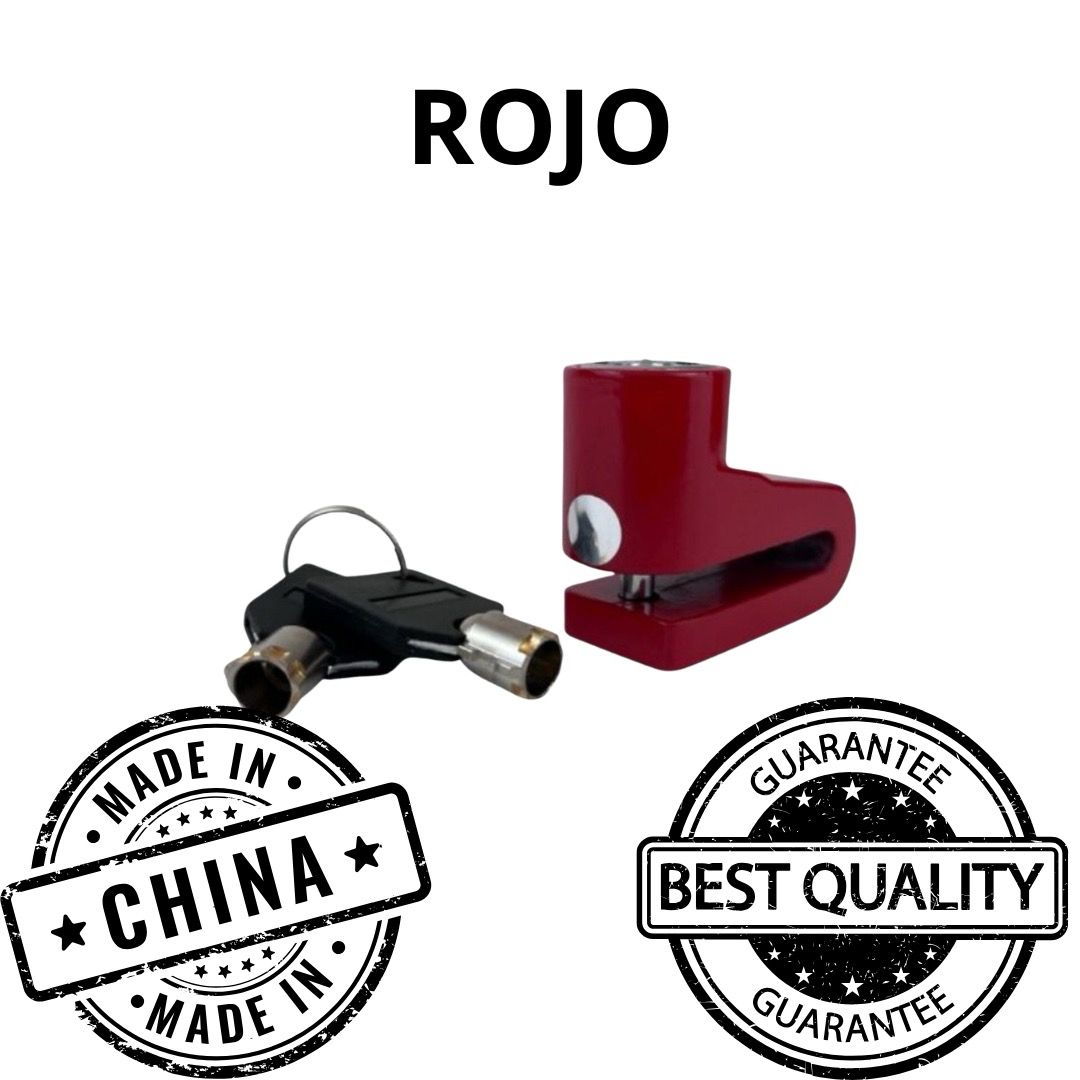 Candado de disco sencillo SEAXP-001 rojo AXESPRO