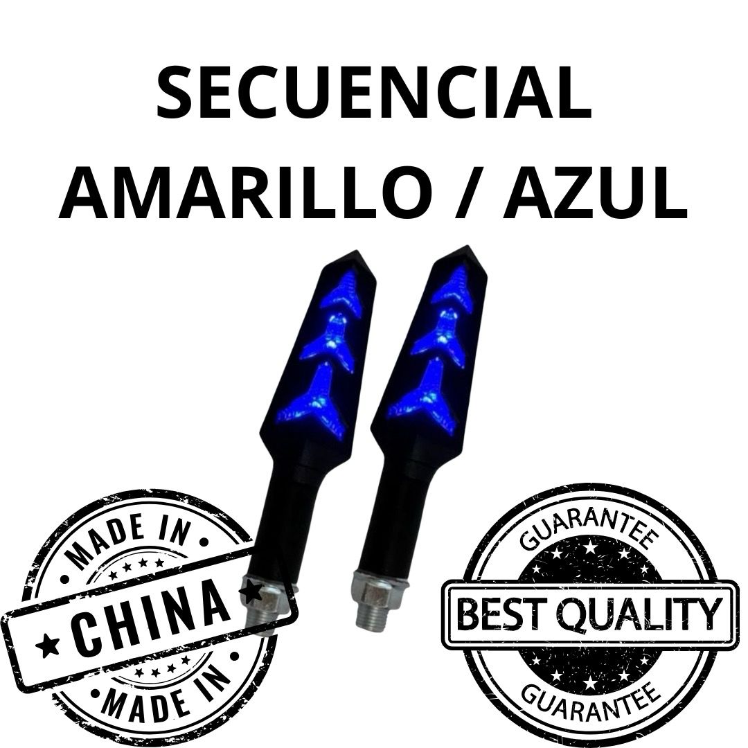 Luces direccionales secuenciales LED LDAXP-022 amarillo/azul 5W 500LM 12V DC AXESPRO