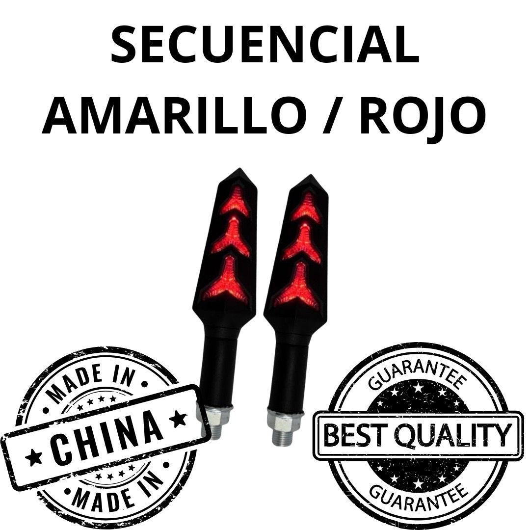 Luces direccionales secuenciales LED LDAXP-022 amarillo/roja 5W 500LM 12V DC AXESPRO