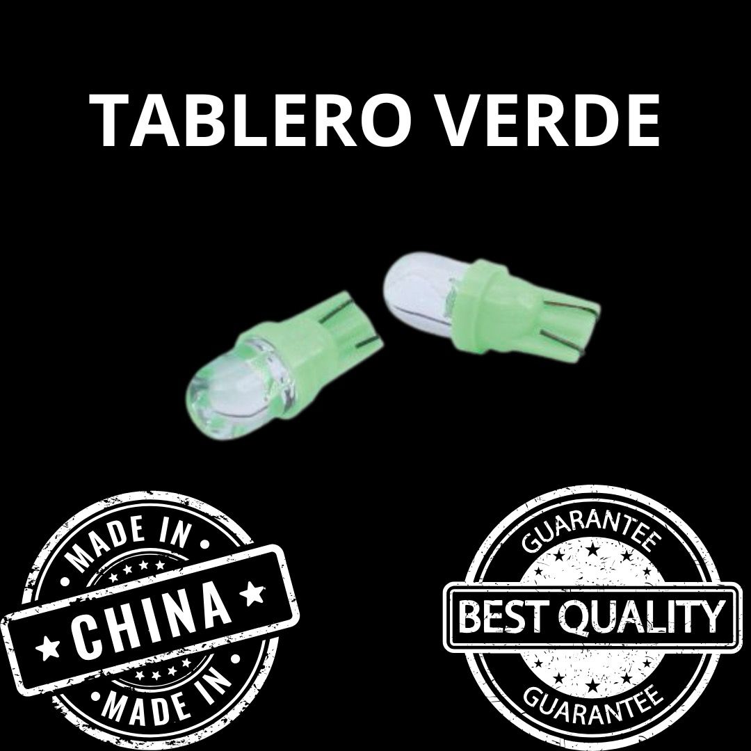 Foco LED T10 verde pellizco (Tablero)
