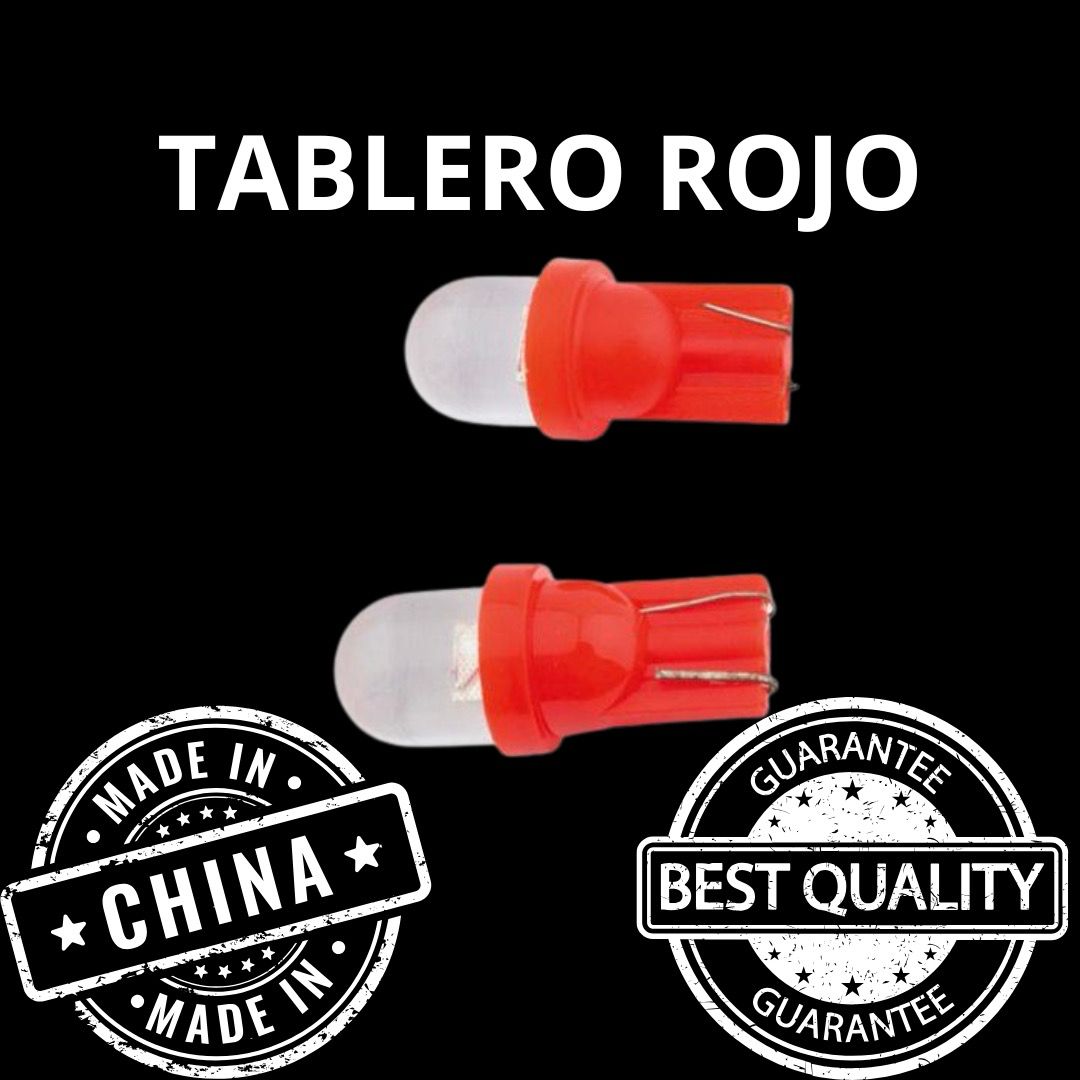 Foco LED T10 rojo pellizco (Tablero)