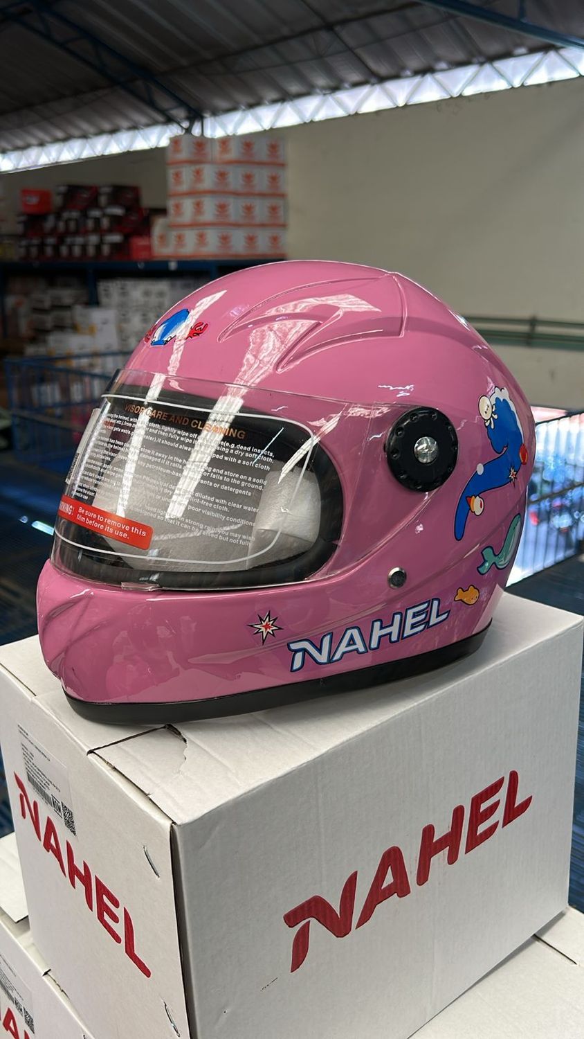 CASCO DE MOTO INFANTIL CERRADO SIRENA LILA