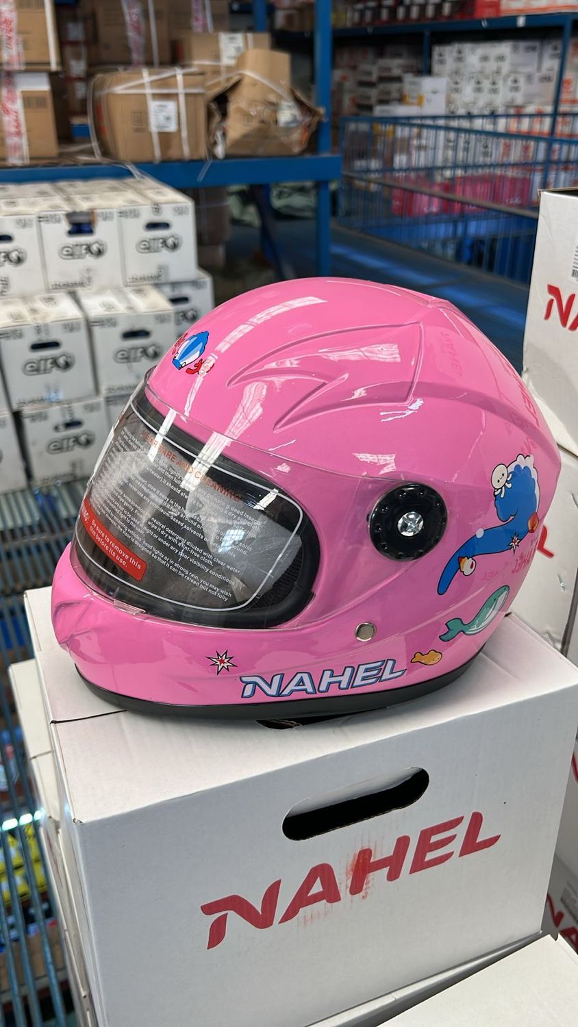 CASCO DE MOTO INFANTIL CERRADO SIRENA ROSA