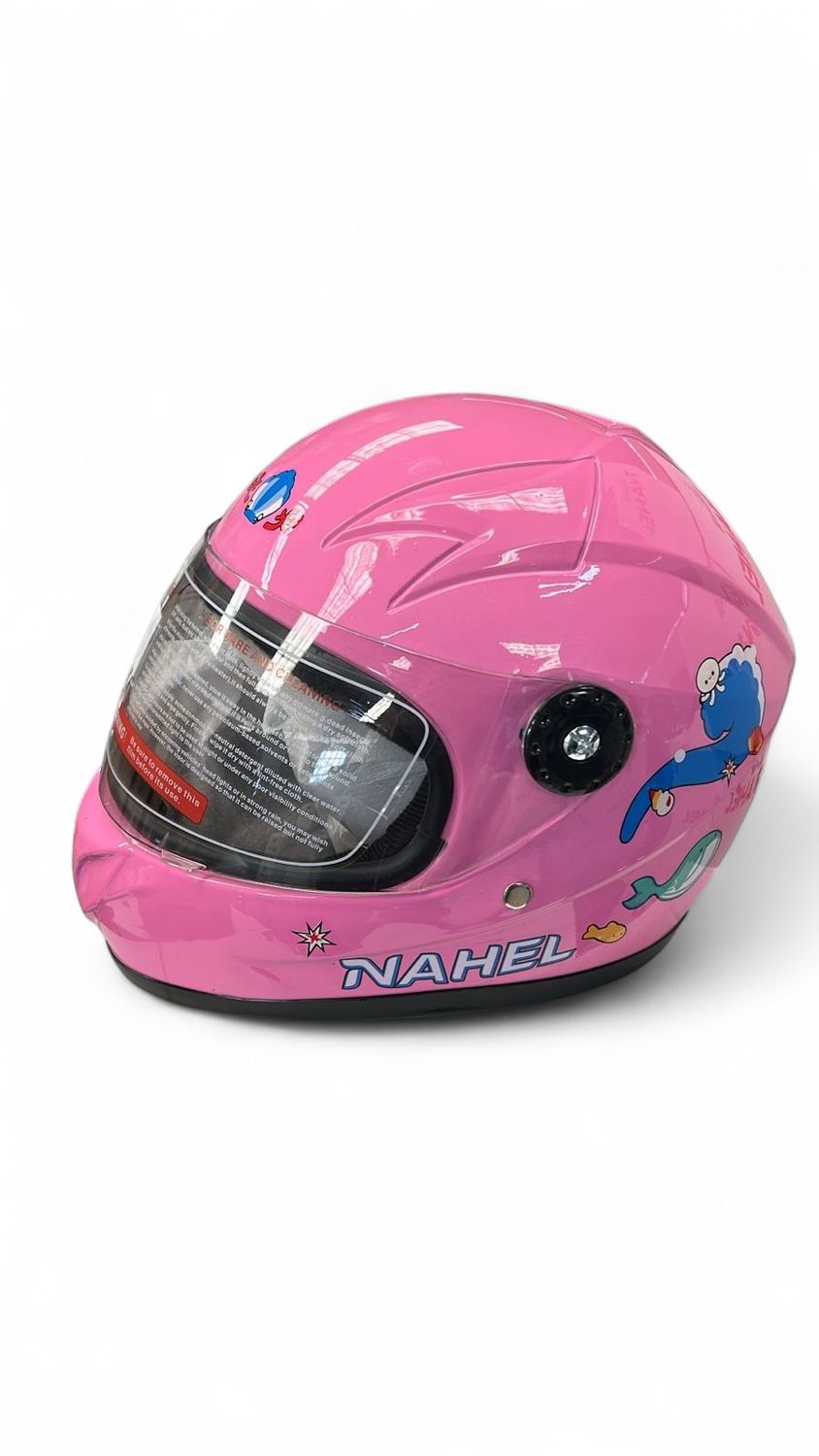 CASCO DE MOTO INFANTIL CERRADO SIRENA ROSA