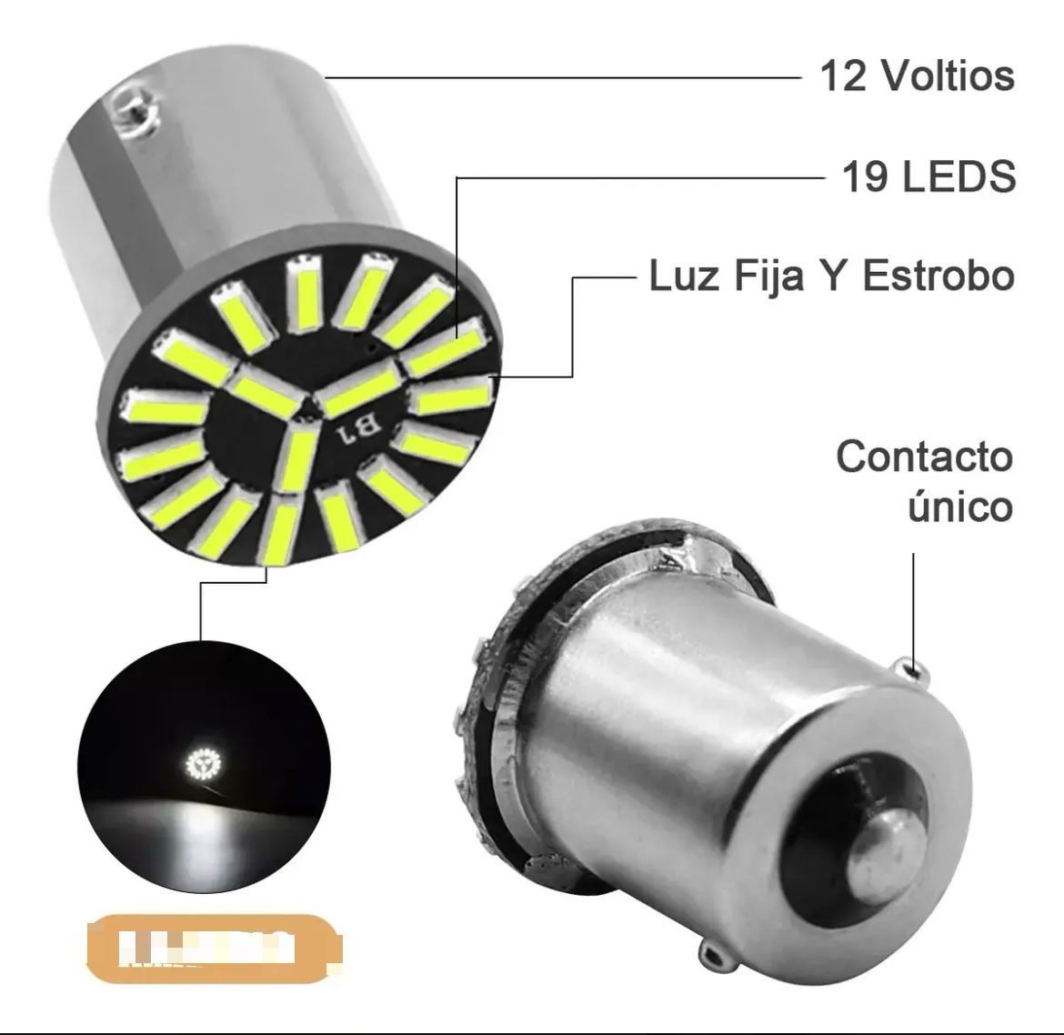 Foco direccional estrobo led blanco