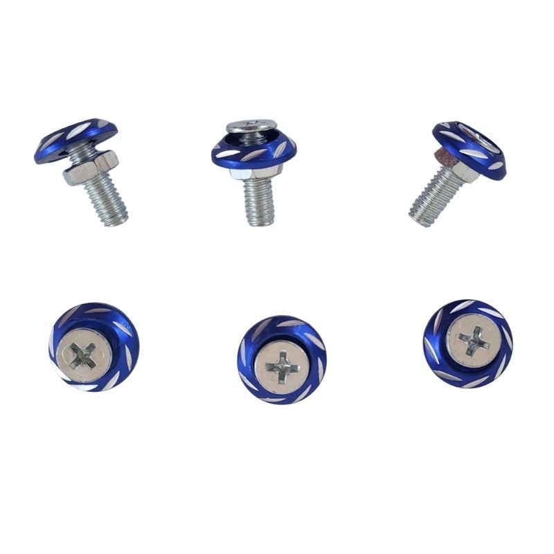 Tornillos planos decorativos (6 piezas) TRAXP-001 azul AXESPRO 