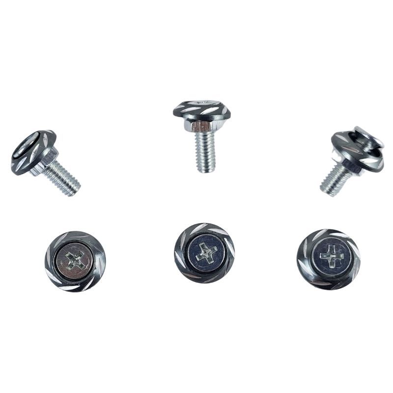 Tornillos planos decorativos (6 piezas) TRAXP-001 gris AXESPRO