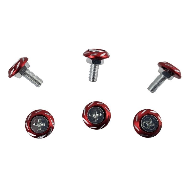 Tornillos planos decorativos (6 piezas) TRAXP-001 rojo AXESPRO 