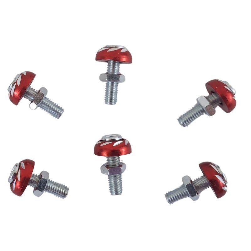 Tornillos decorativos (6 piezas) TRAXP-002 rojo  AXESPRO