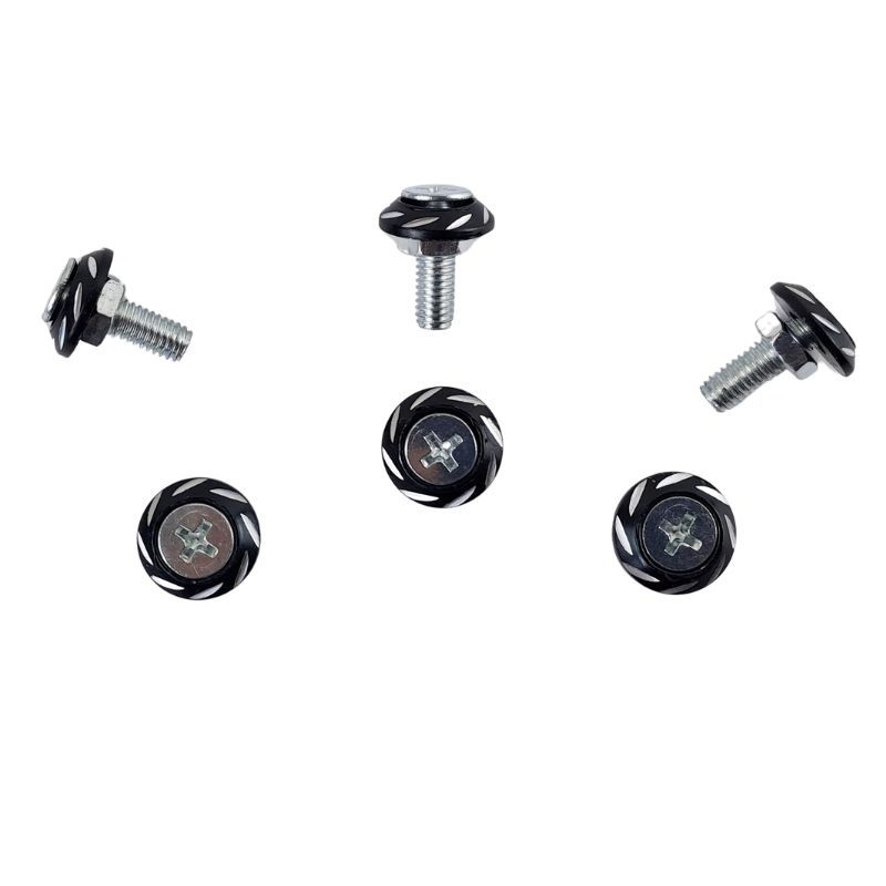 Tornillos planos decorativos (6 piezas) TRAXP-001 negro AXESPRO 