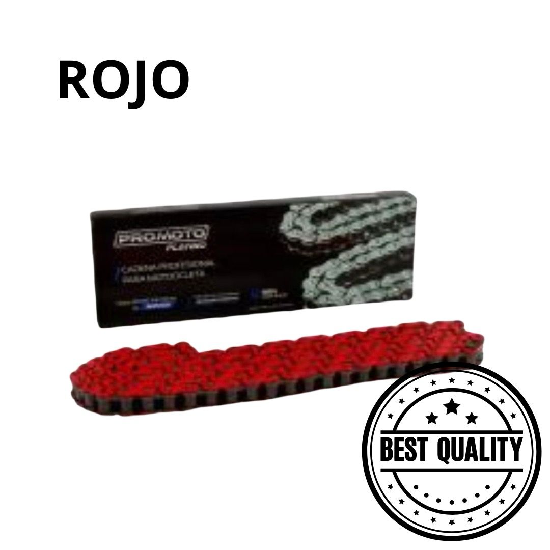 CADENA 428H -136L REFORZADA ROJO PROMOTO PLATINO