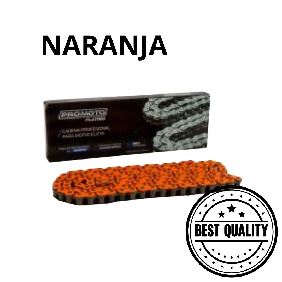 CADENA 428H -136L REFORZADA NARANJA PROMOTO PLATINO