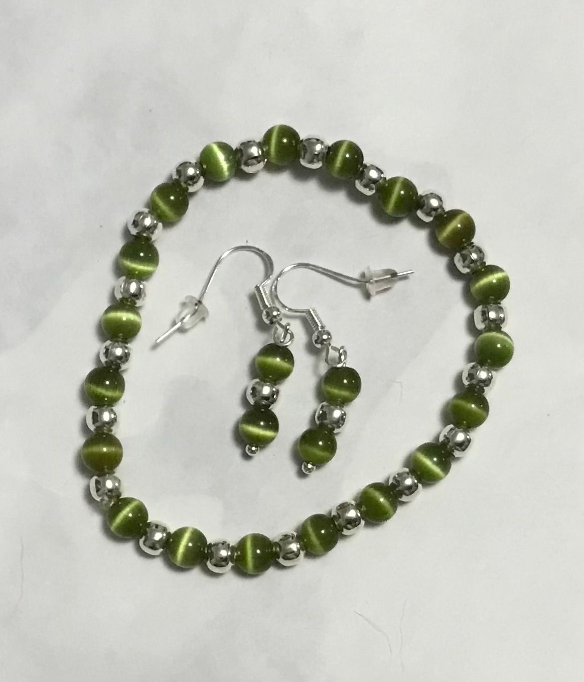Olive green bracelet set
