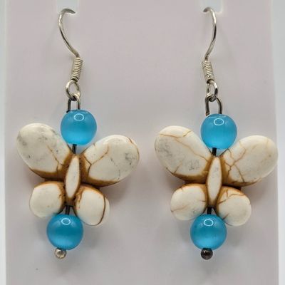 White turquoise butterfly