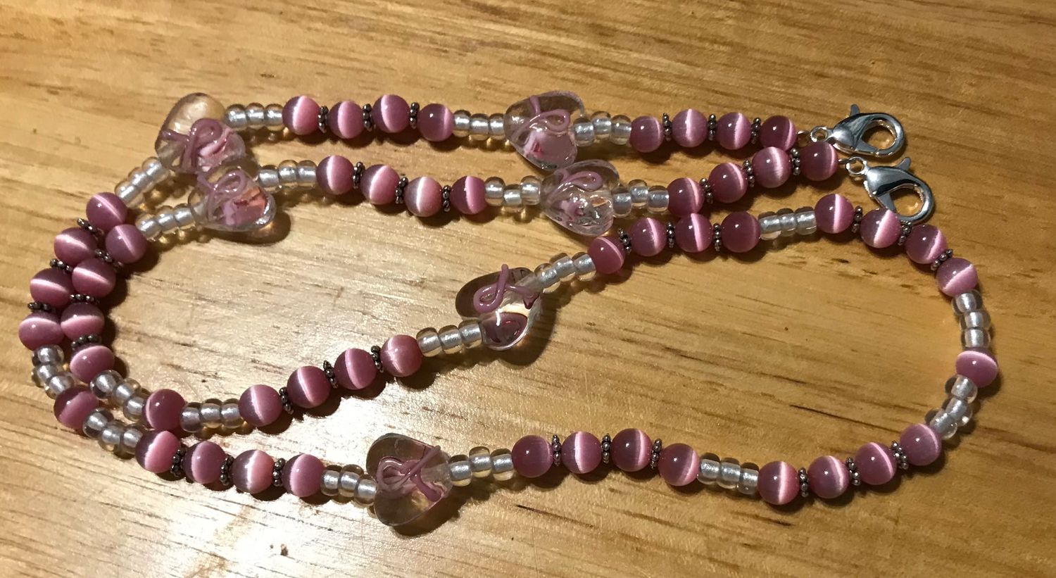 Breast cancer awareness eyeglass holder