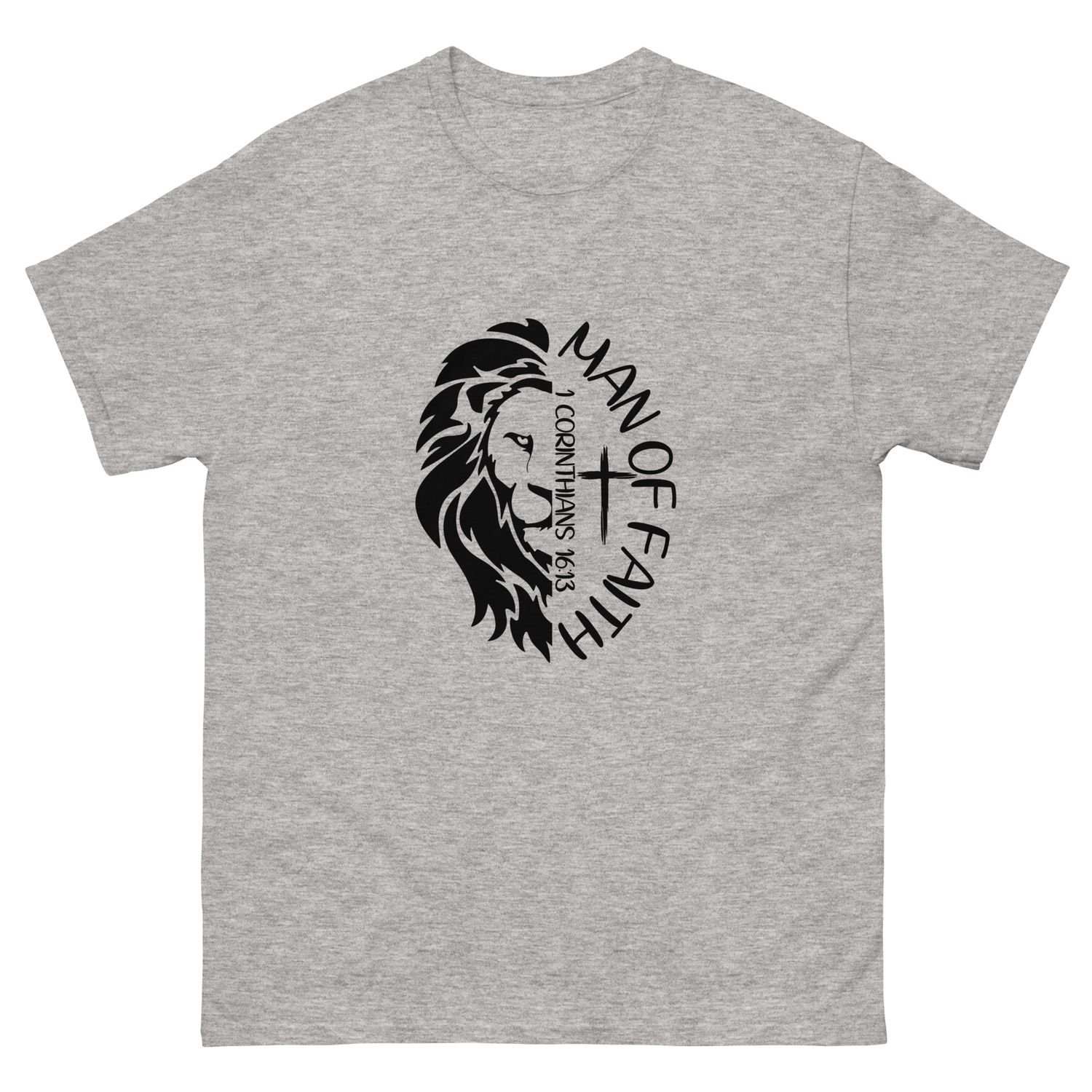 Man of Faith - Lion of Judah T-Shirt | Christian Apparel for Men of God