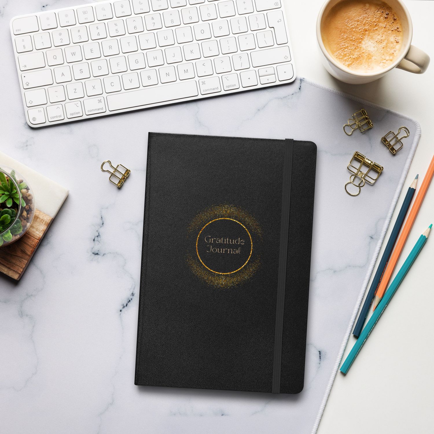 Golden Gratitude Journal – Elevate Your Mindfulness &amp; Unleash Creative Inspiration