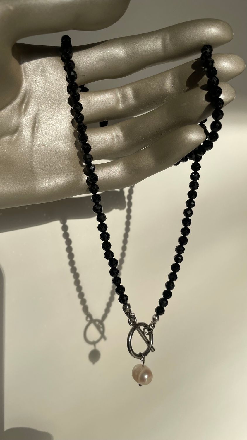 Choker turmalin z perłą