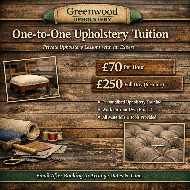 One-to-One Upholstery Tuition