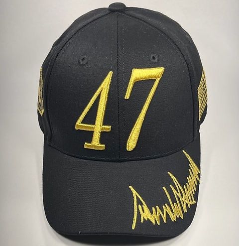 Gold and Black 47 Cap