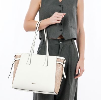 Tas Finja White Citty Shopper Medium 33692300