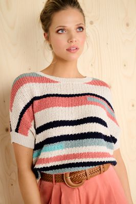 Pull met vleermuismouw A837 strip design