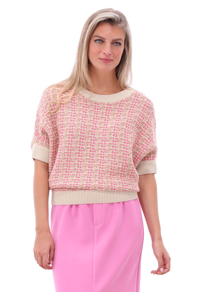 Pull met vleermuismouw A850 Pink