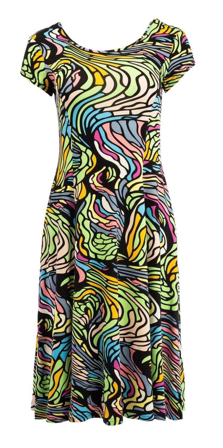 Evy Long SS black Trippy Art Tricot