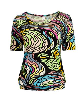 Ally P 1/2 SS Black Trippy Art Tricot