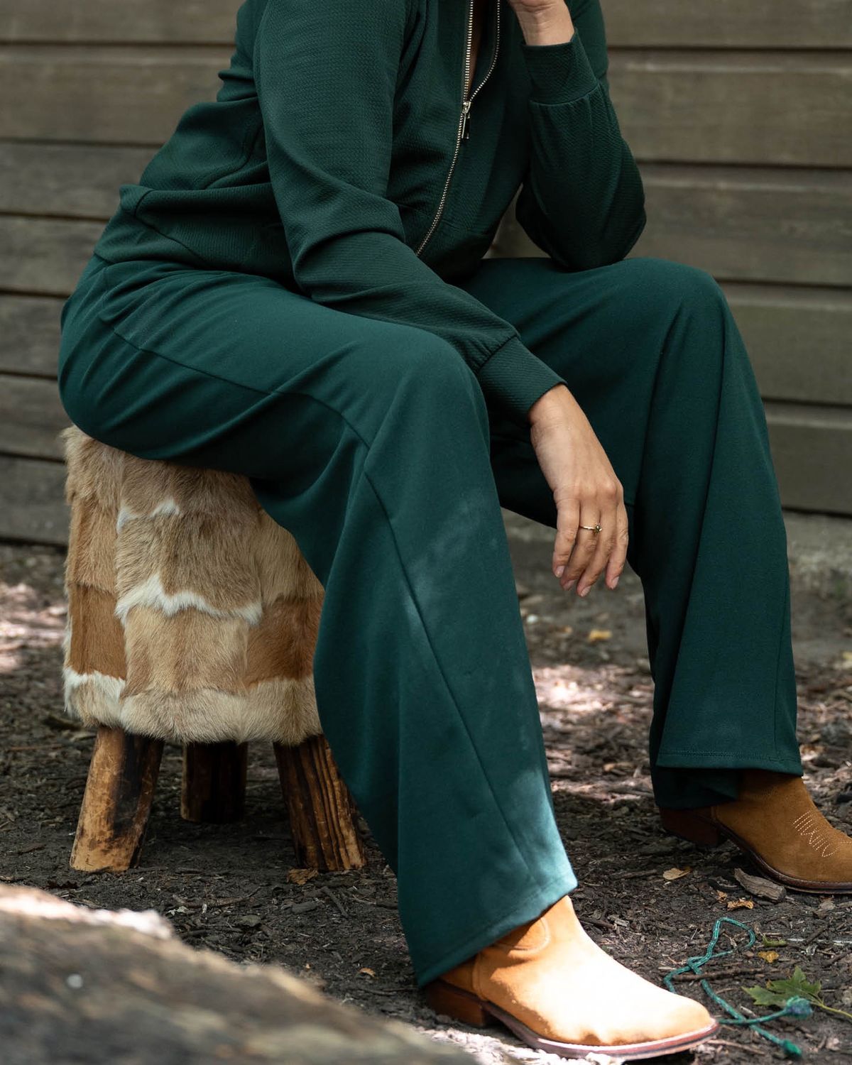 Broek Bentha Uni, Color: BOTTLEGREEN, Size: S