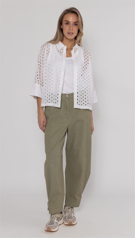 Blouse big holes 613223 White