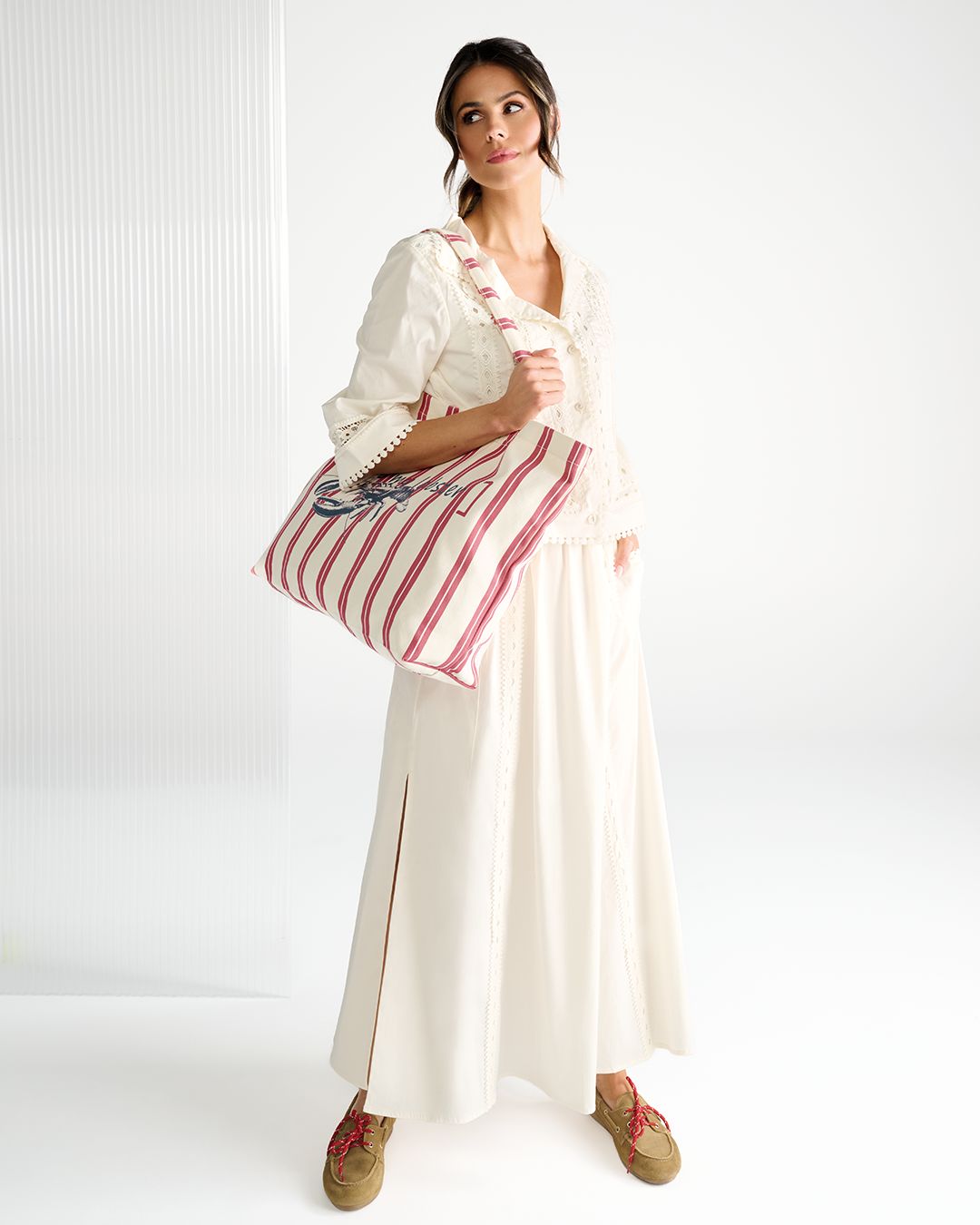 C708L Rok met kant Ecru