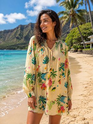 Multicolor tuniek jurk