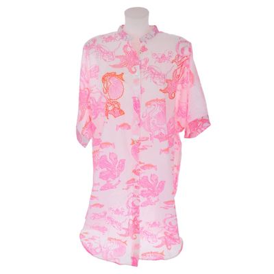 Jurk tuniek zeeelement roos