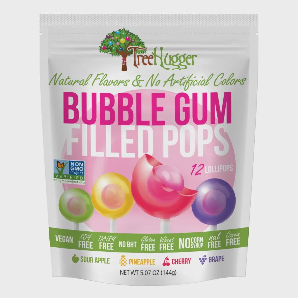 Bubble Gum Filled  Lollipop  (12 count bag)