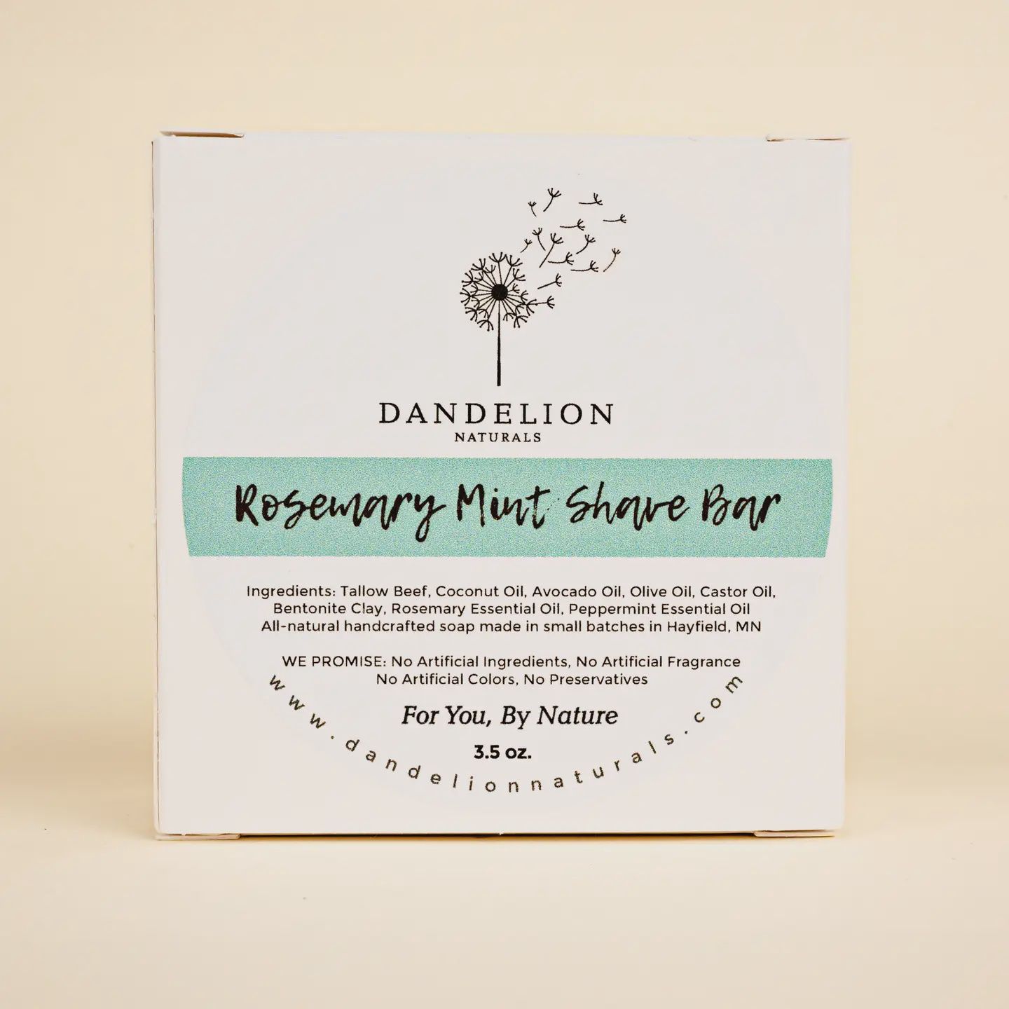 Tallow Shave Bar, Fragrance: Rosemary Mint