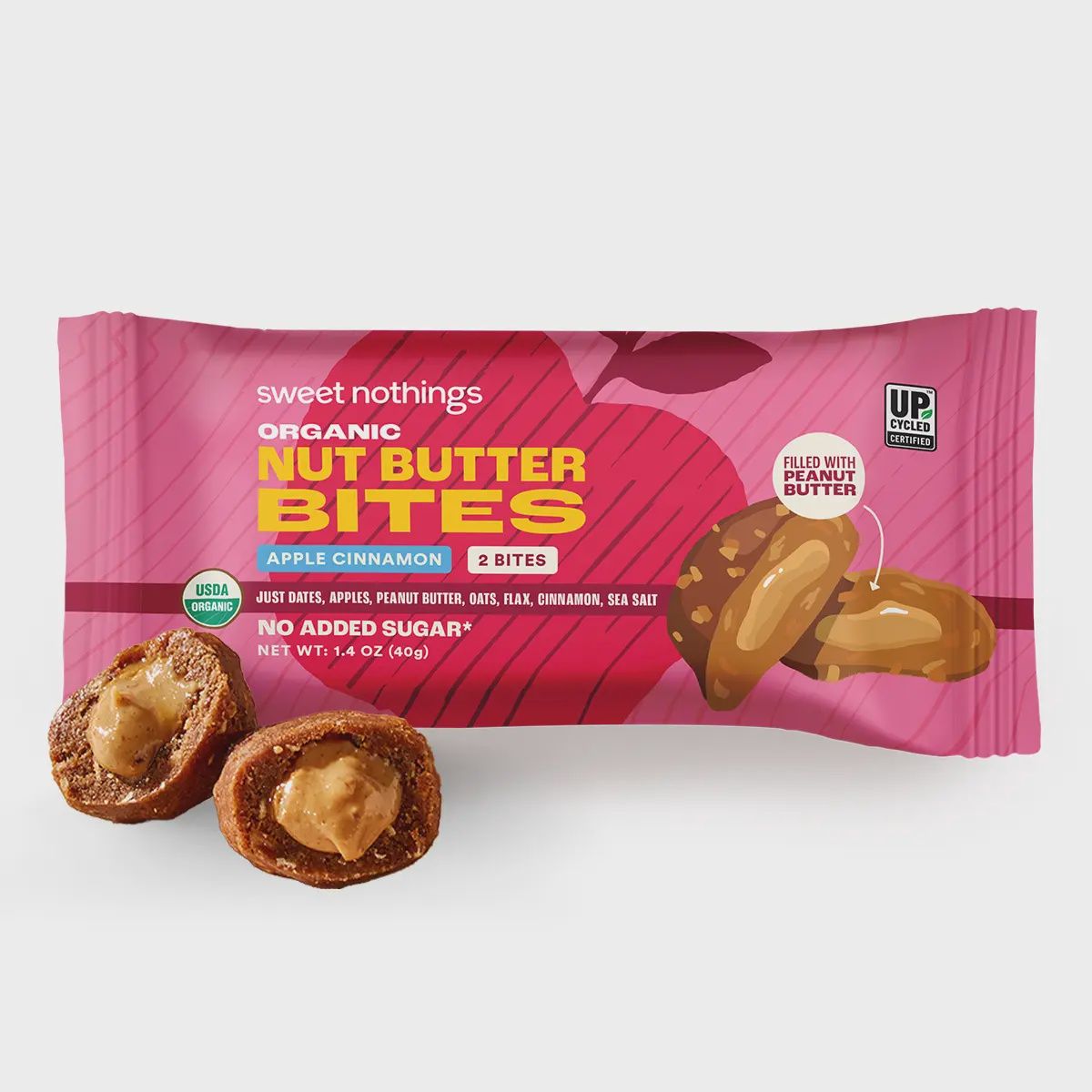 Organic Nut Butter Bites- Apple Cinnamon