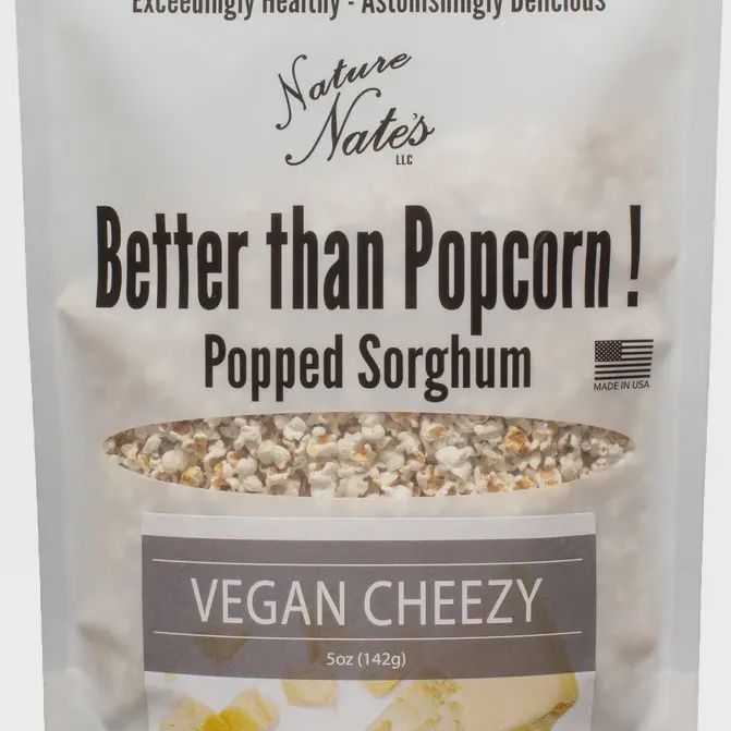 Popped Sorghum- Better Than Popcorn, Flavor: Vegan Cheezy (5 oz bag)