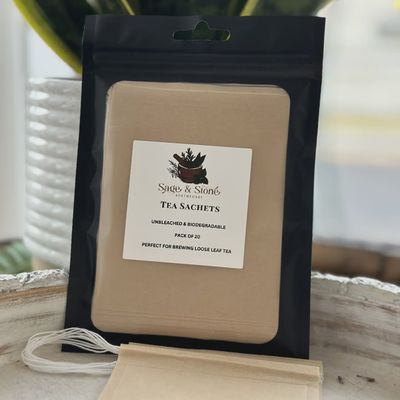 Tea Sachets- Biodegradable Loose Leaf Tea Bags (pack of 20)