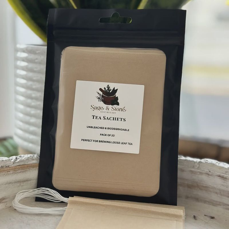 Tea Sachets- Biodegradable Loose Leaf Tea Bags (pack of 20)