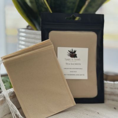 Tea Sachets- Biodegradable Loose Leaf Tea Bags (pack of 20)