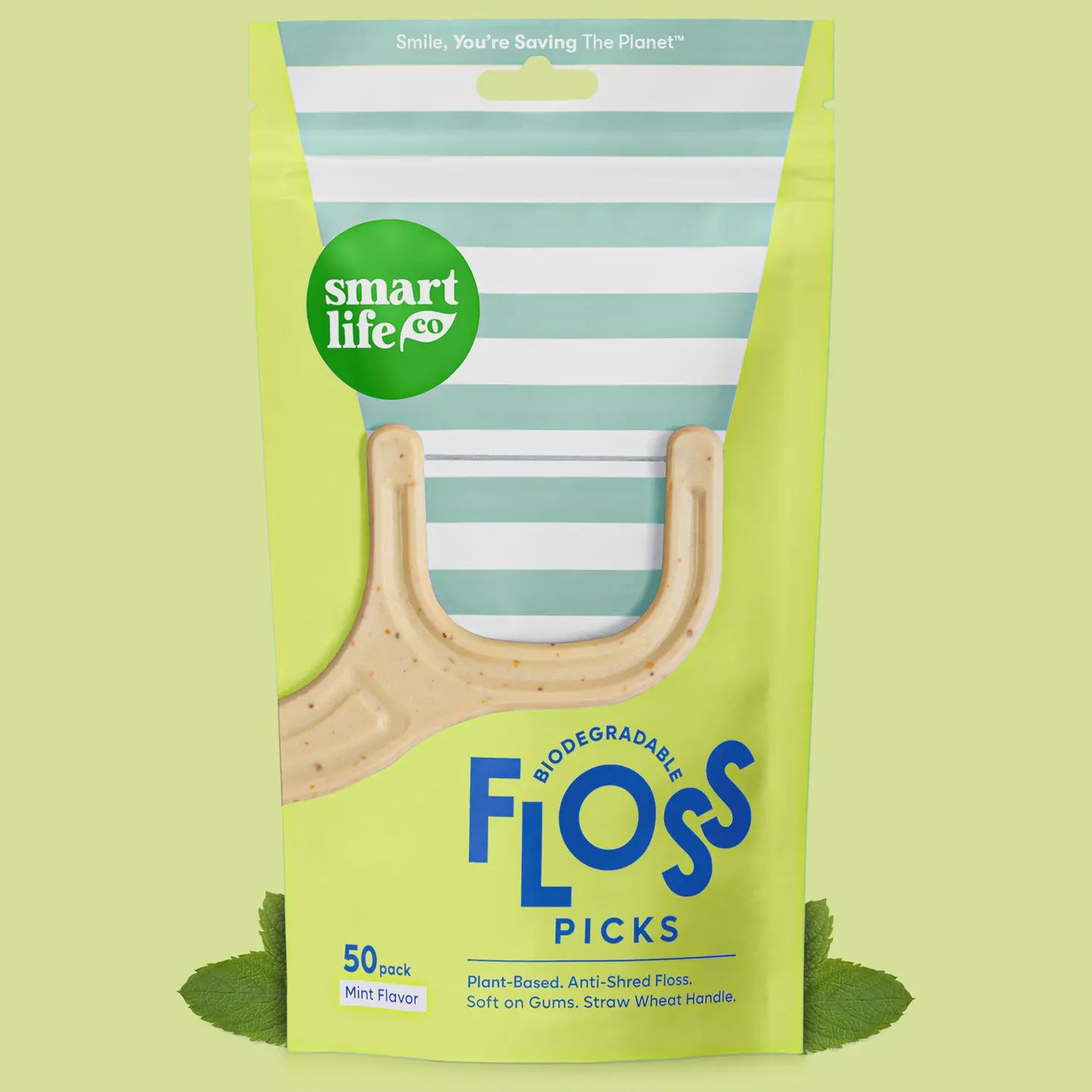 Biodegradable Floss Picks (50 count bag)