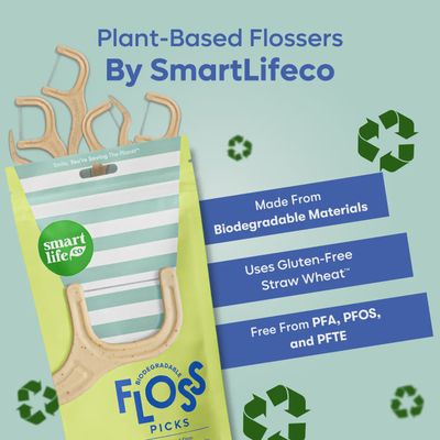 Biodegradable Floss Picks (50 count bag)