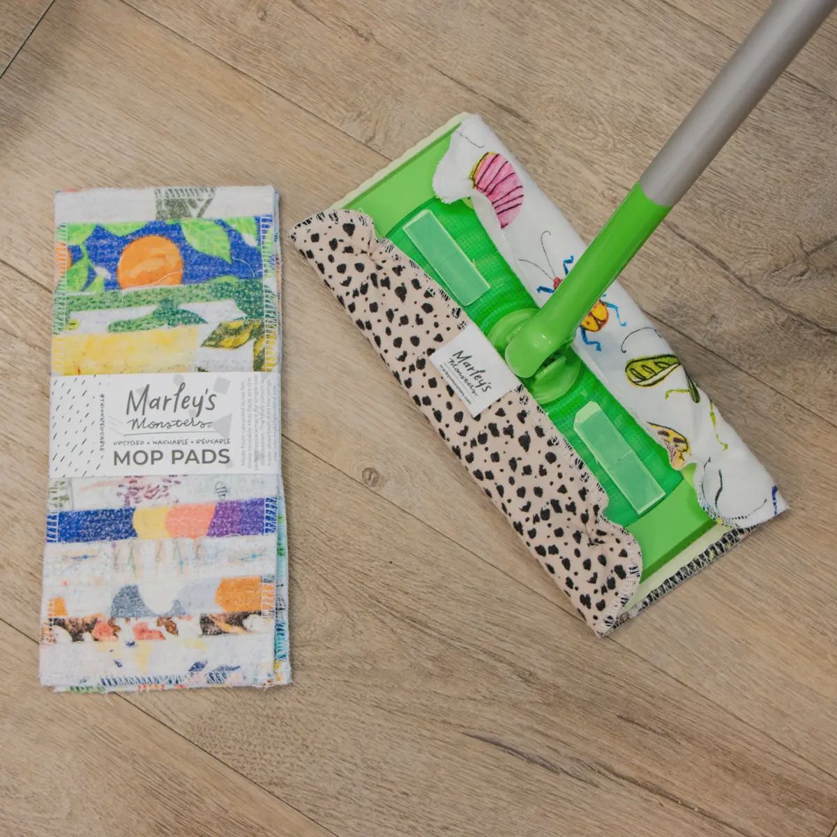 Scrap Felt Mop Pads (Set of 2- Surprise Prints)