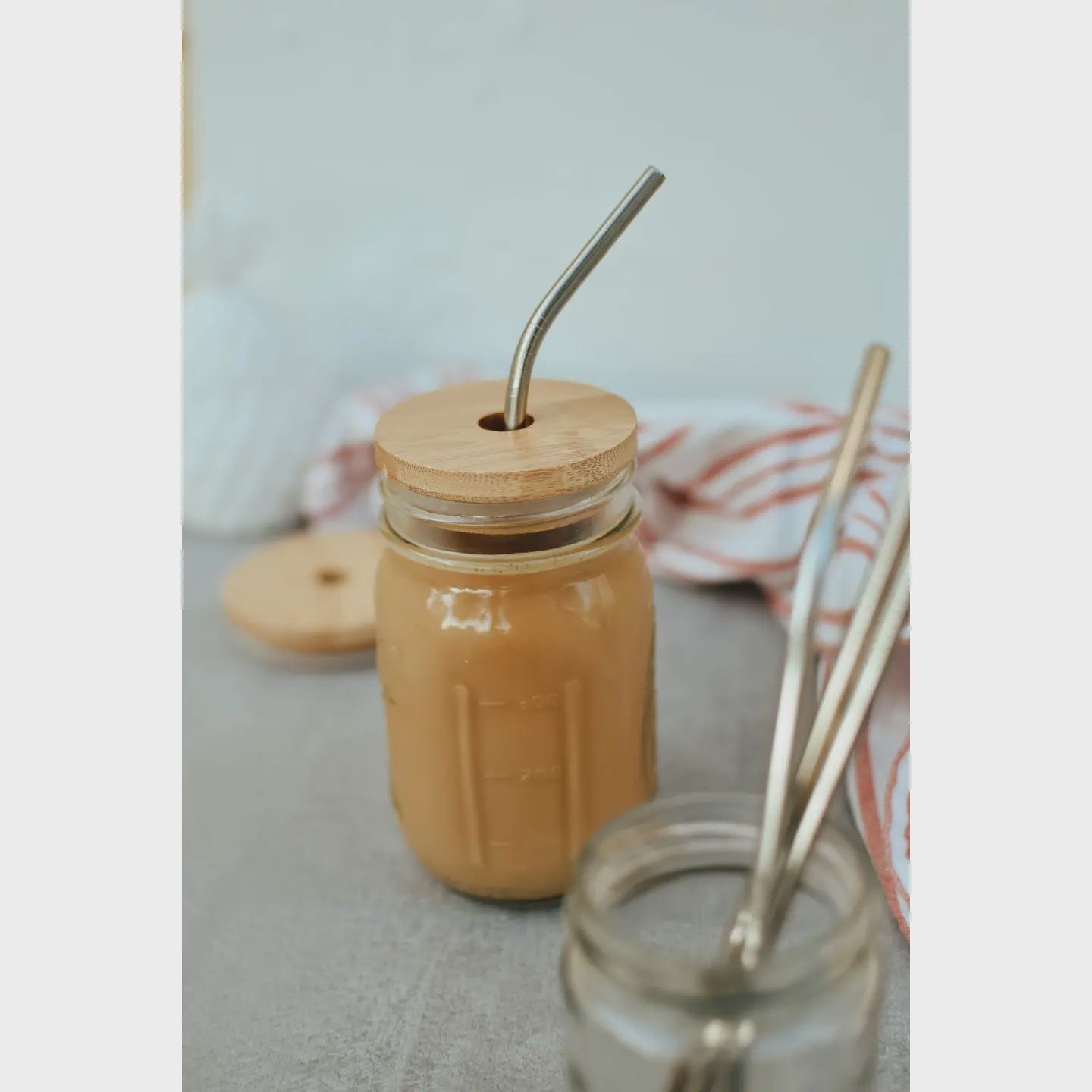 Bamboo Jar Lid with Hole, Size: Standard Mouth