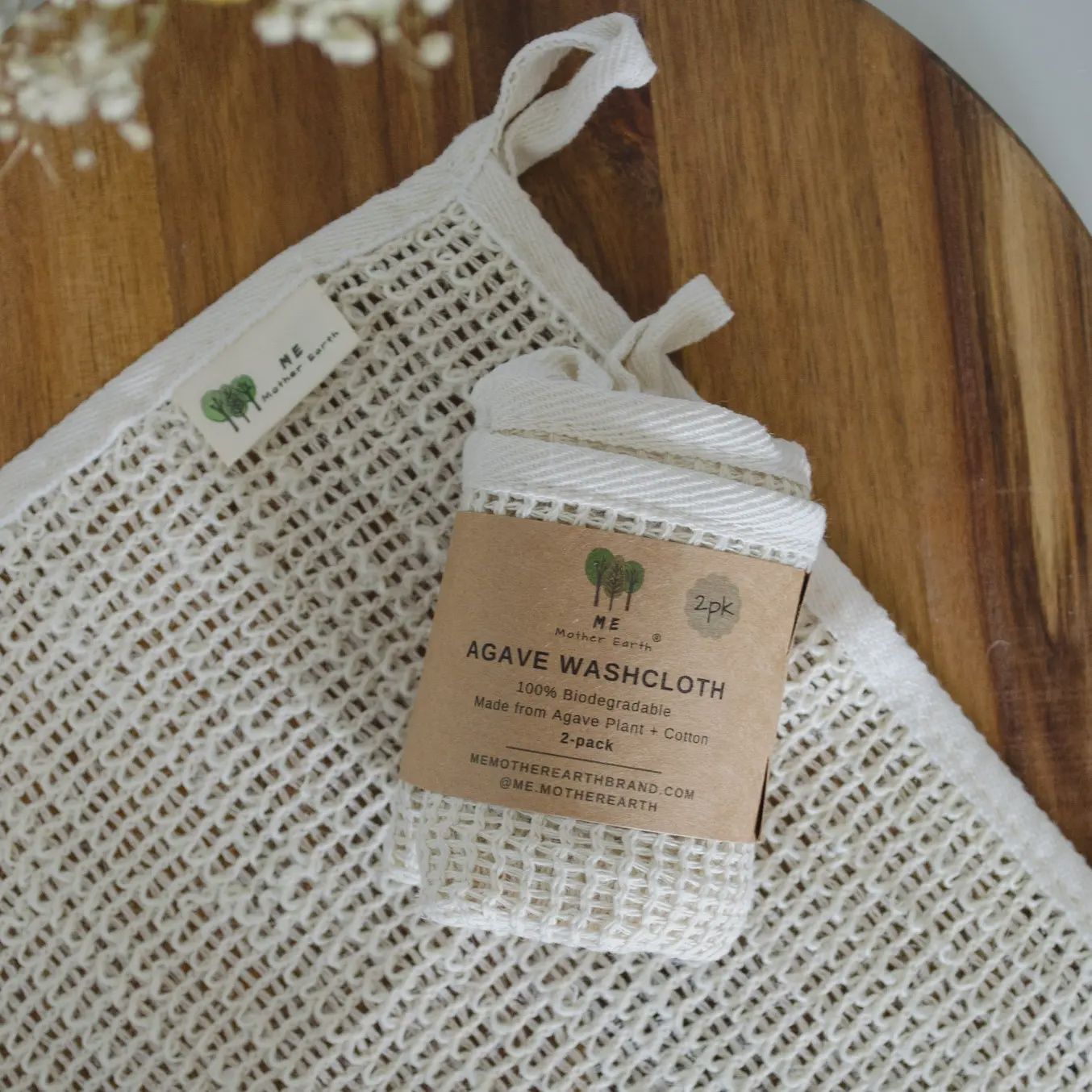 Natural Agave Washcloth (2 pack)