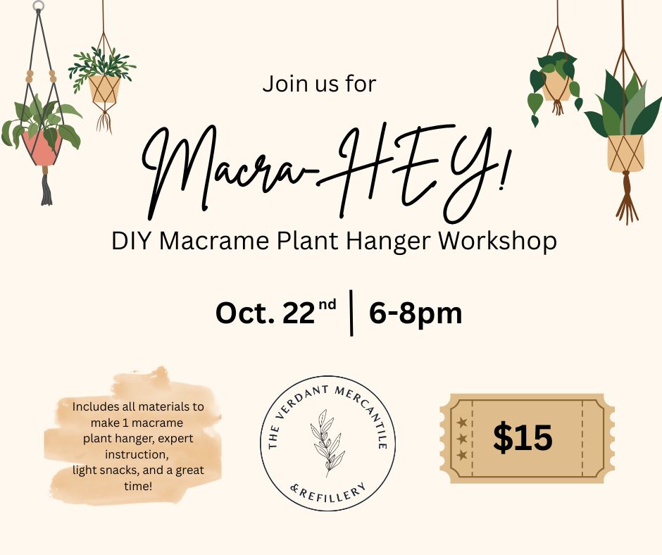 Macra- HEY! Macrame Plant Hanger Workshop