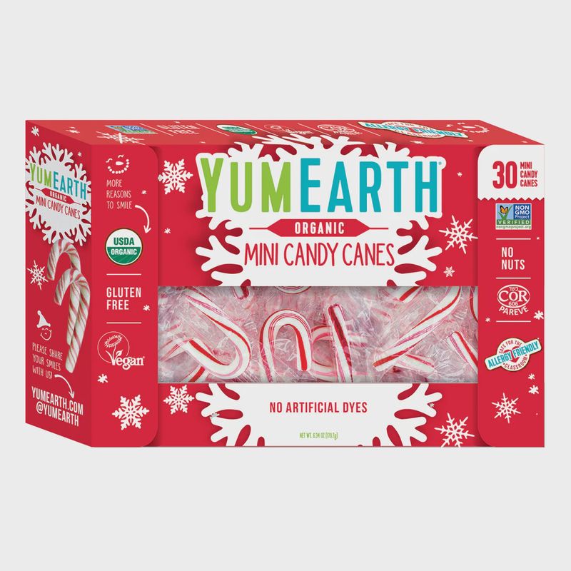 Organic Mini Candy Canes (Dye Free)
