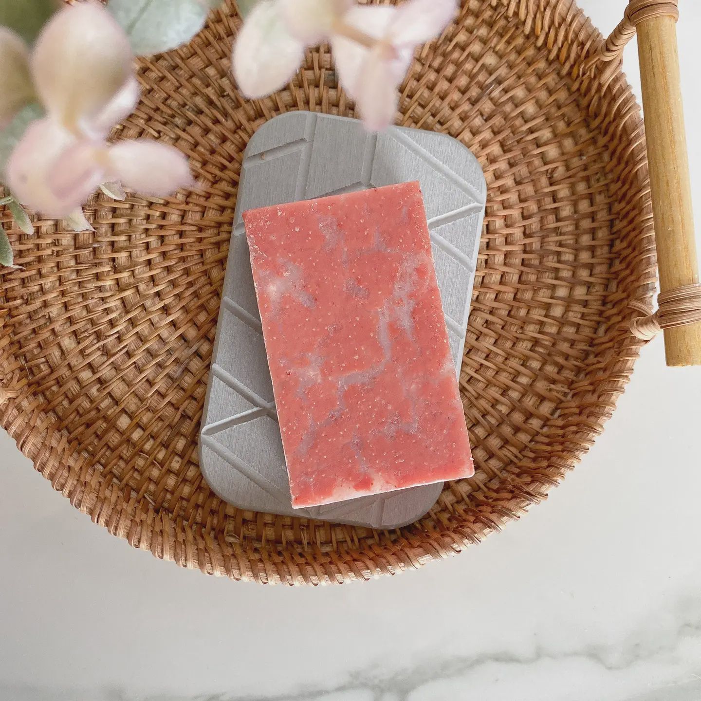 Diatomite Soap Dish, Color: Light Gray