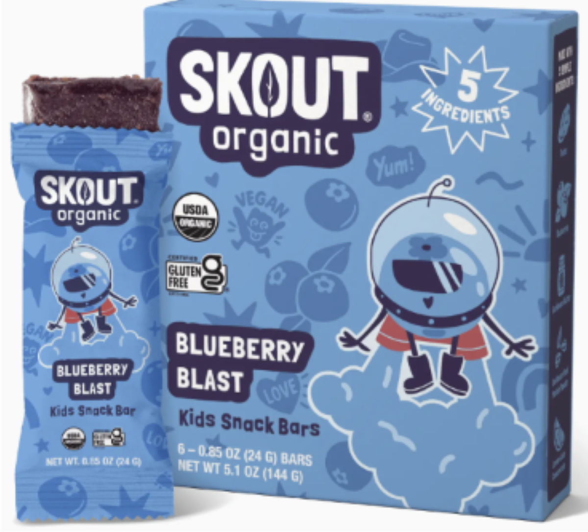 Kids Snack Bars, Flavor: Blueberry Blast